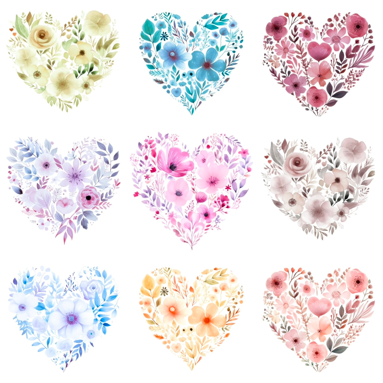 Floral Hearts (9 options)