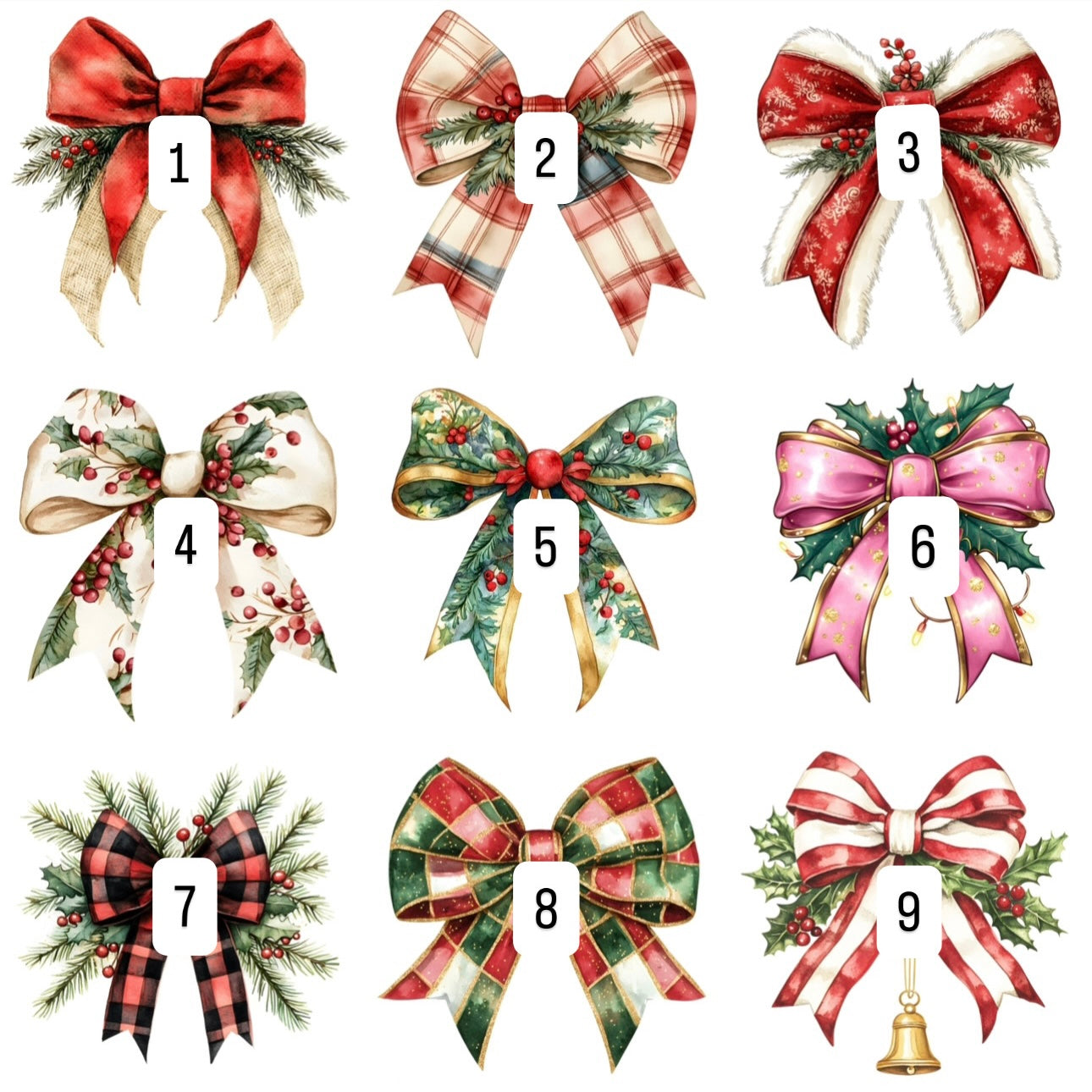 Christmas Bows (9 options)