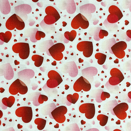 Pink and red hearts