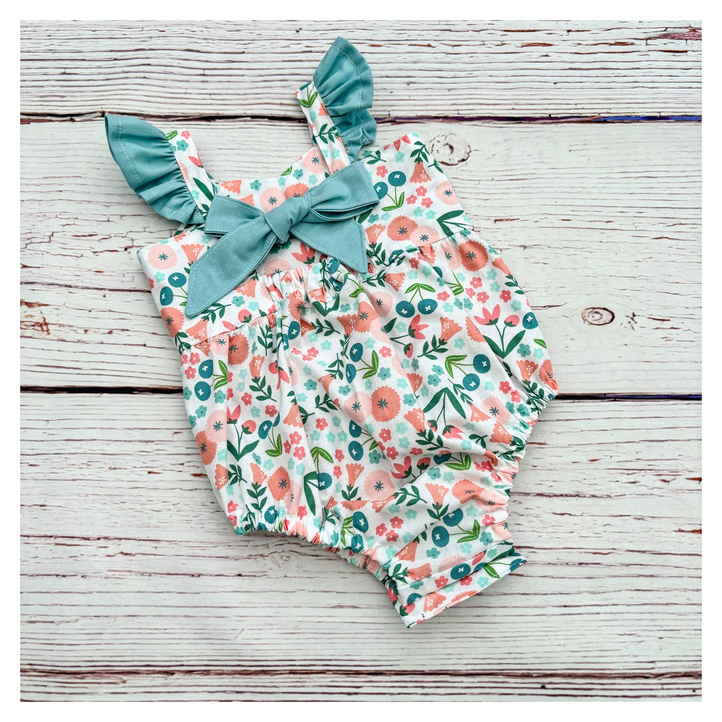 SURPRISE Summer Bow Back Romper MADE TO ORDER