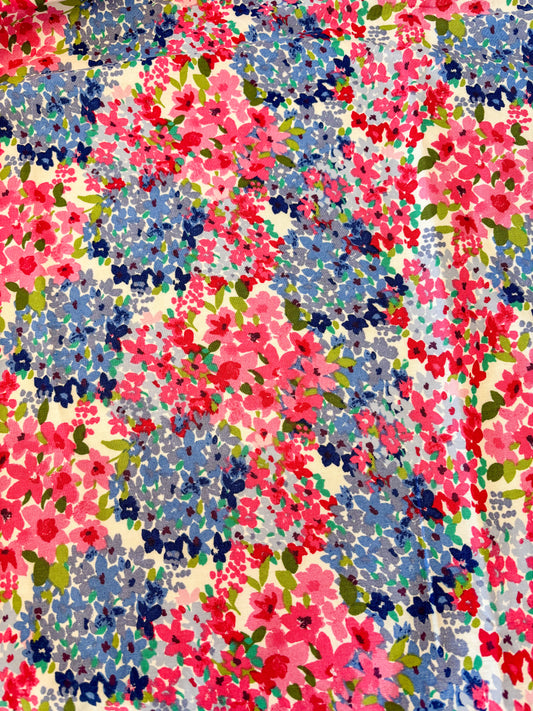 Pink & blue floral