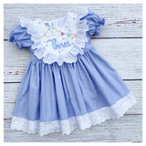 Embroidered Birthday Dress (34 colours) MADE TO ORDER