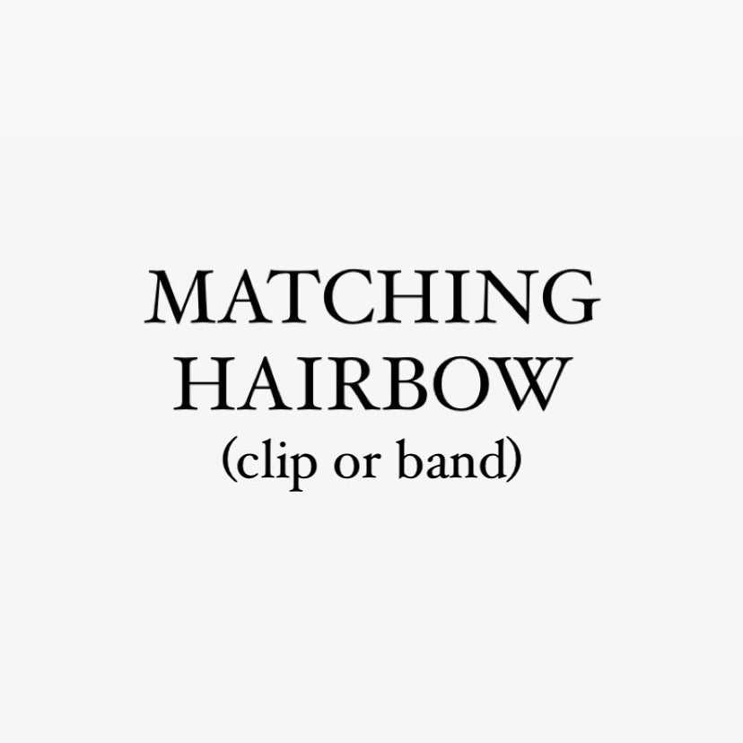 ADD-ON Matching Hairbow (clip or band)