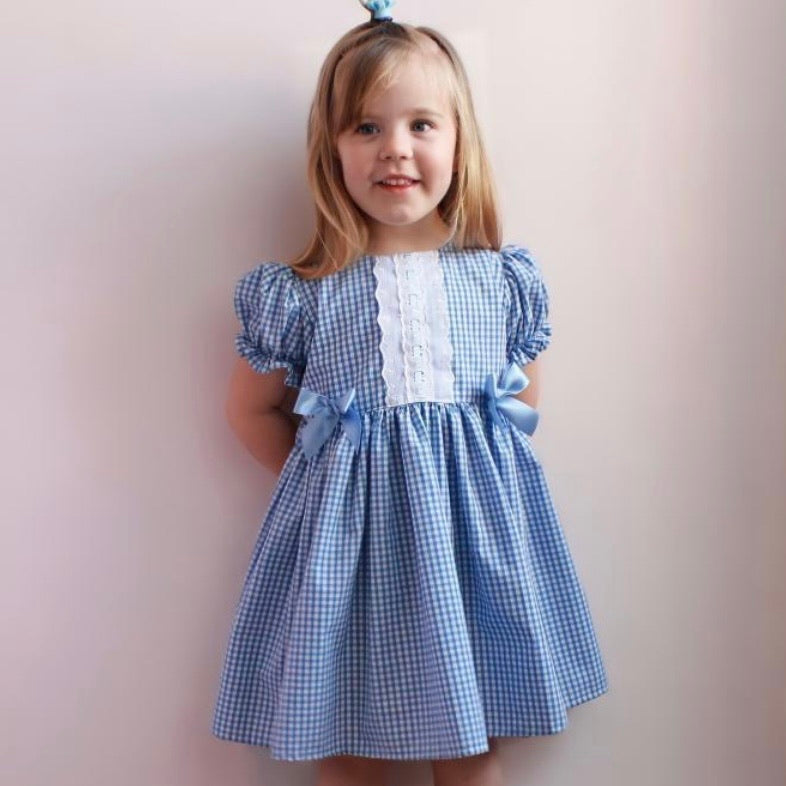 Anglaise Trim School Dress (colour options) MADE TO ORDER