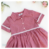 Button Front Collar School Dress (colour options) MADE TO ORDER