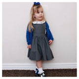 Cross Back Elasticated School Pinafore (colour options) MADE TO ORDER