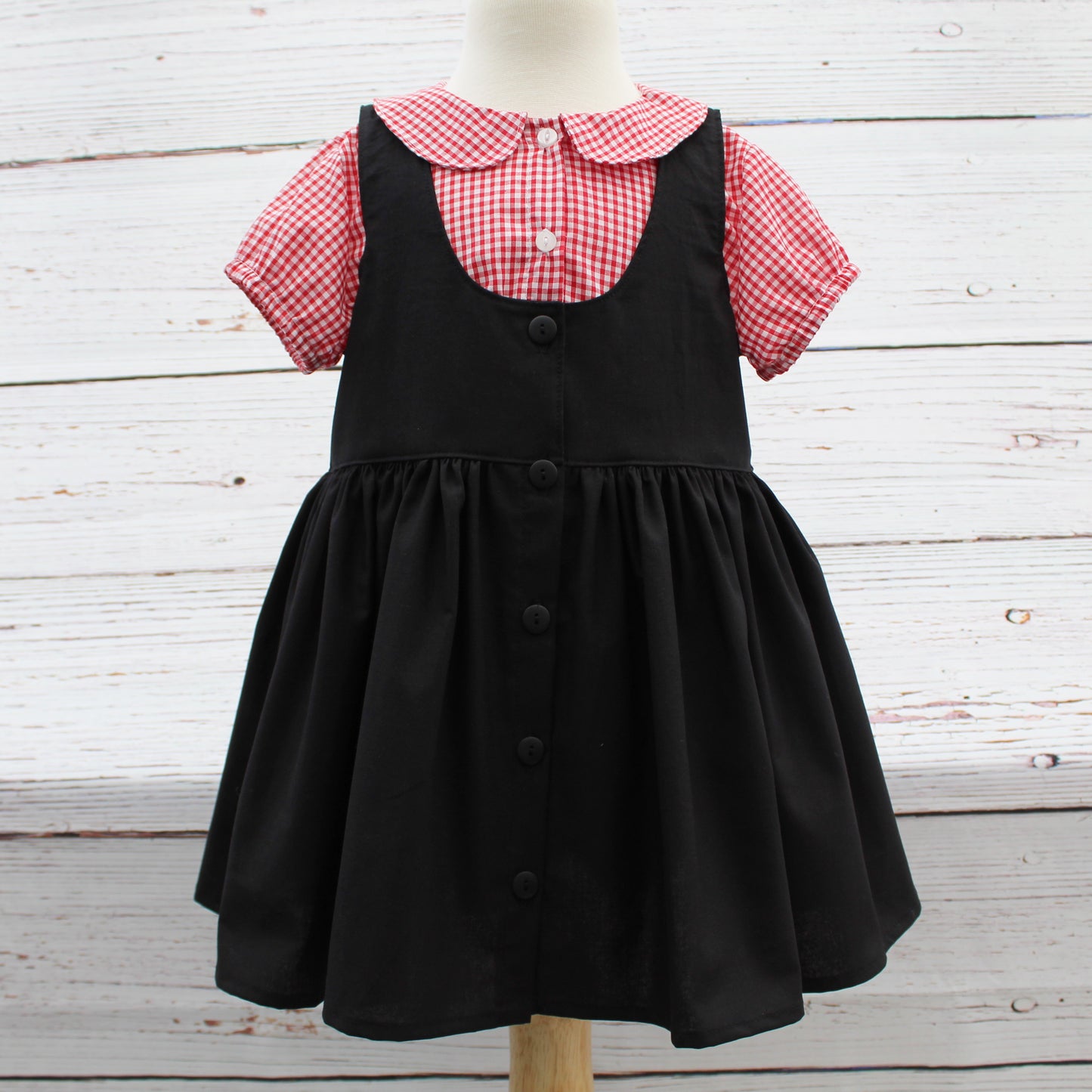 Peter Pan Collar Gingham School Blouse (colour options) MADE TO ORDER