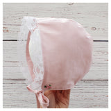 Lace Front Bonnet (5 colours) MADE TO ORDER