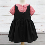 Button Front School Pinafore (colour options) MADE TO ORDER